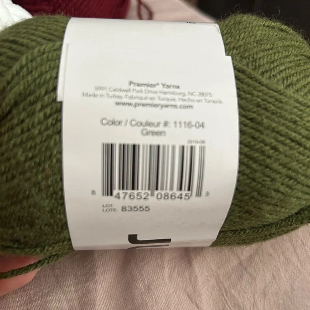 LOT Of 3 Mixed Premier JUST YARN  Worsted 2.11 oz / Skein* - 1 Just Chenille - Picture 6 of 11